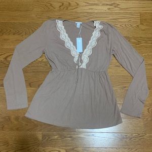 EBERJEY lady godiva top (NWT)
